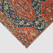 Papier Mousseline Tapis oriental en bleu&orange (Détail)