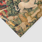 Papier Mousseline Tapisseries Unicorne Trouvé Légende Mythique (Détail)