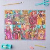 PAPIER MOUSSELINE TAROTS DES OMBRES PERDUES /STAR, LUNE, SOLEIL, EMP (Artisanat)