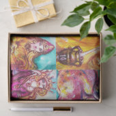 PAPIER MOUSSELINE TAROTS DES OMBRES PERDUES /STAR, LUNE, SOLEIL, EMP (Cadeau)