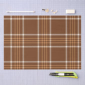 Papier Mousseline Tartan beige Brown À damiers Motif (Artisanat)