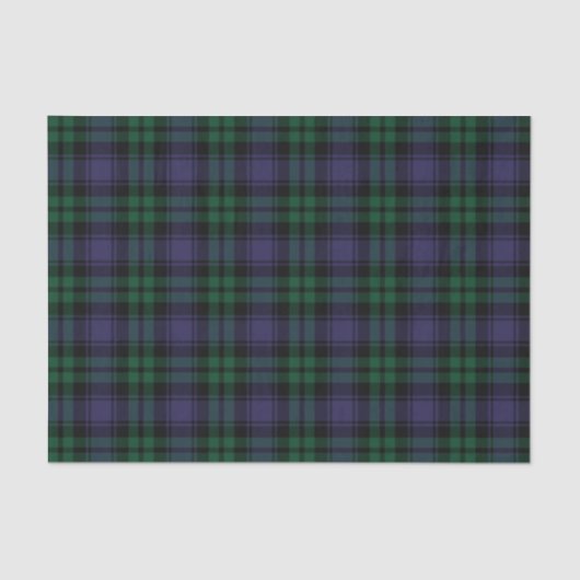 Papier Mousseline Tartan Black Watch, Plaid (Recto)