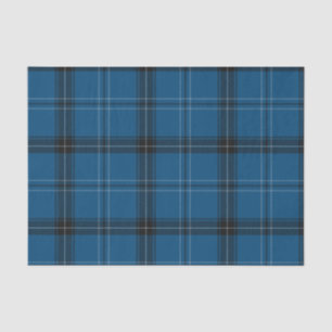 Papier Mousseline Tartan Bleu Ramsay Écossais