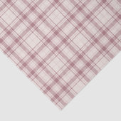 Papier Mousseline Tartan - Boho ciment blanc avec lumière à rose fon (Détail)