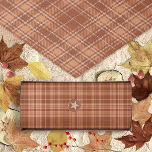 Papier Mousseline Tartan - Brown Brûlé Sienne-Terracotta-Lait