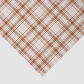 Papier Mousseline Tartan - Cement Brûlé Sienna-Rustic Gold (Détail)