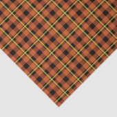 Papier Mousseline Tartan citrouille orange et jaune (Détail)