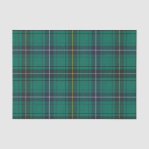 Papier Mousseline Tartan de chèque vert de Clan Henderson