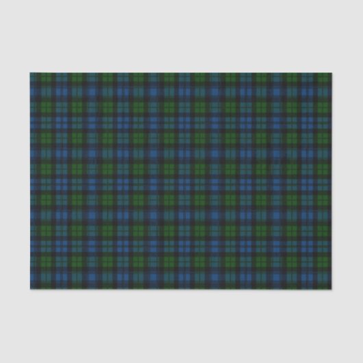Papier Mousseline Tartan de militaires de Campbell de clan (Recto)