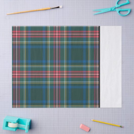 Papier Mousseline Tartan de vacances classique Plaid Enveloppement d (Artisanat)