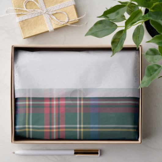 Papier Mousseline Tartan de vacances classique Plaid Enveloppement d (Cadeau)