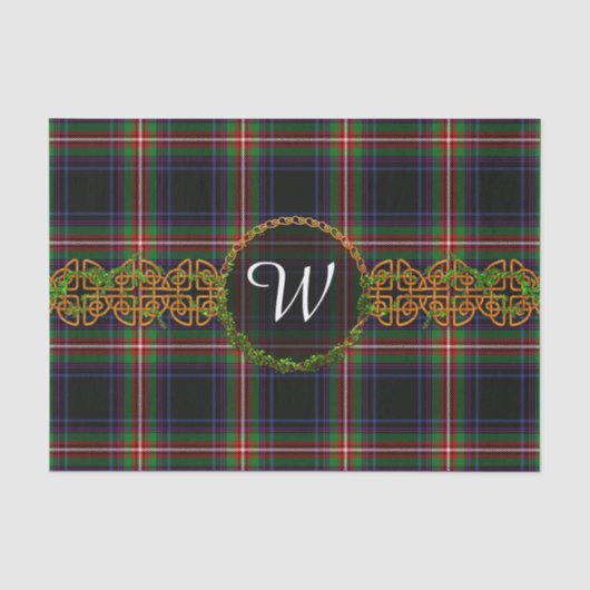 Papier Mousseline Tartan de watt de monogramme (Recto)
