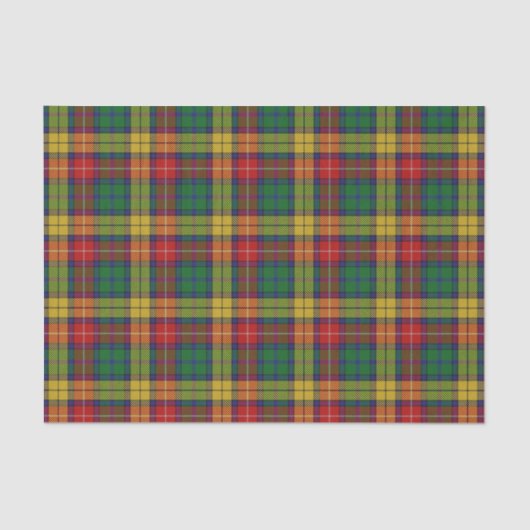 Papier Mousseline Tartan écossais de Buchanan de clan de cadeaux (Recto)