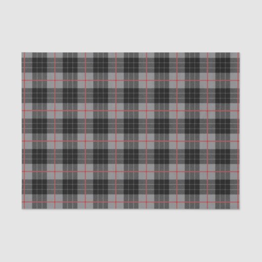 Papier Mousseline Tartan gris flanc noir plaid (Recto)
