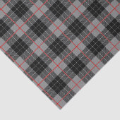 Papier Mousseline Tartan gris flanc noir plaid (Détail)