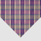 Papier Mousseline Tartan mauve, or et bleu (Détail)