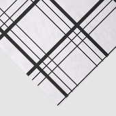 Papier Mousseline Tartan noir et blanc (Détail)
