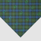 Papier Mousseline Tartan officiel Fergusson avec monogramme / initia (Détail)