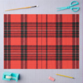 Papier Mousseline Tartan Plaid Rouge traditionnel Collection moderne (Artisanat)