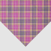 Papier Mousseline Tartan rose, or et bleu (Détail)