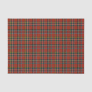 Papier Mousseline Tartan royal de Stewart de plaid rouge