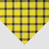 Papier Mousseline Tartan traditionnel noir jaune Plaid Motif (Détail)