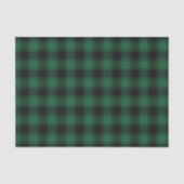 Papier Mousseline Tartan traditionnel vert et noir de bison (Recto)