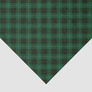 Papier Mousseline Tartan vert et rouge Plaid Christmas