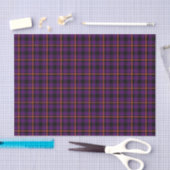 Papier Mousseline Tartan violet et orange moyen 02 (Artisanat)