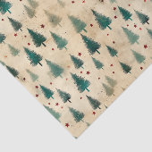 Papier Mousseline Tarte de Noël et arbres sans mer (Détail)