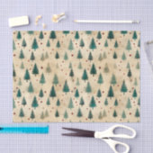 Papier Mousseline Tarte de Noël et arbres sans mer (Artisanat)