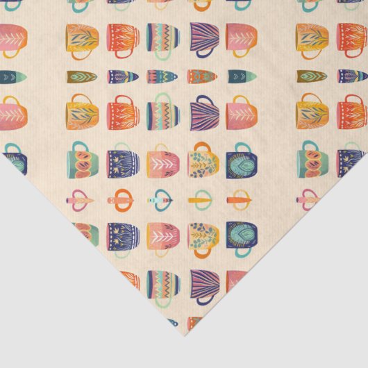 Papier Mousseline Tasses à café (Détail)