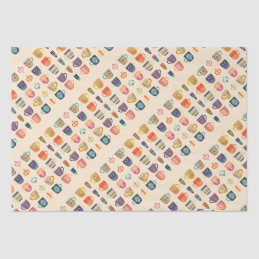 Papier Mousseline Tasses à café (Recto)