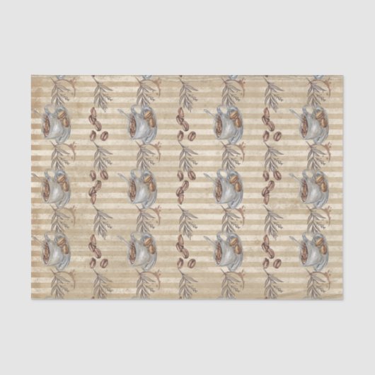 Papier Mousseline Tasses à café Papier Tissu (Recto)