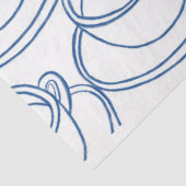 Papier Mousseline Tasses à thé d'art bleu et blanc (Détail)