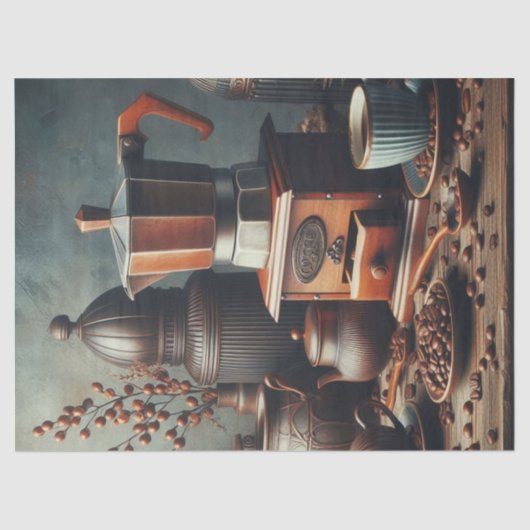 Papier Mousseline Tasses de broyeur à café anciennes (Recto)