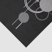 Papier Mousseline Tatouage Art Déco Moderne | Minimalisme noir et gr (Détail)