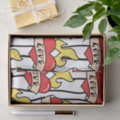 Papier Mousseline Tatouage cardiaque rétro (Cadeau)