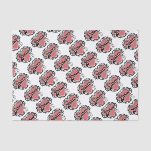 Papier Mousseline tatouage de coeur de bunco (Recto)