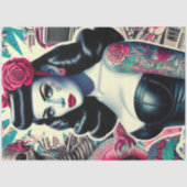 Papier Mousseline Tattoo Goth Girl (Recto)