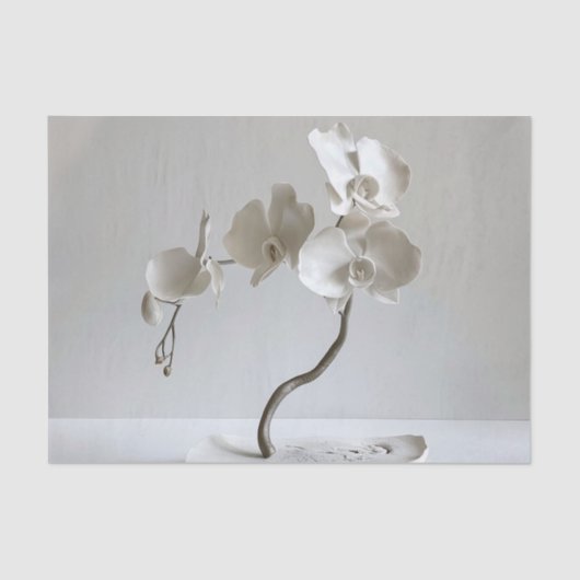 Papier Mousseline Taupe orchidée neutre en céramique (Recto)