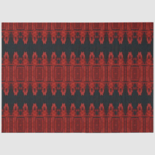 Papier Mousseline Taureau rouge Motif d'art noir de l'Ouest de la tr