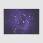 Papier Mousseline Taurus pourpre zodiaque | Horoscope d'astrologie c (Recto)