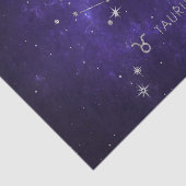 Papier Mousseline Taurus pourpre zodiaque | Horoscope d'astrologie c (Détail)