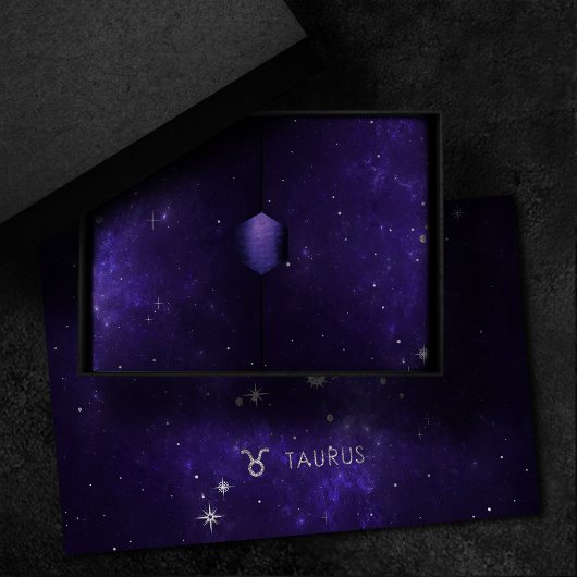 Papier Mousseline Taurus pourpre zodiaque | Horoscope d'astrologie c