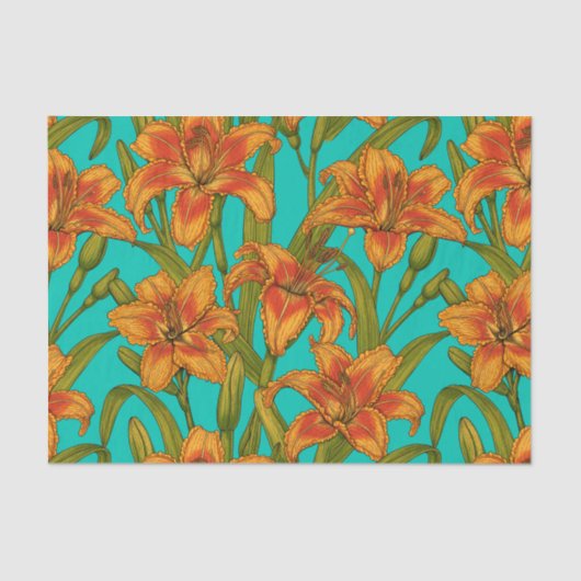 Papier Mousseline Tawny fleurs quotidiennes (Recto)