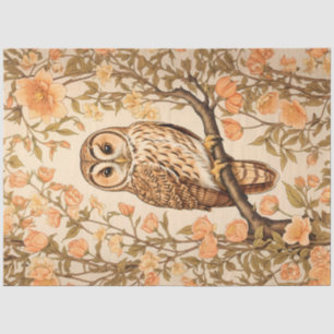 Papier Mousseline Tawny Owl Peach Blossoms William Morris Inspiré