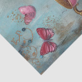 Papier Mousseline Tea Floral Temps Pastel Fleurs Découpage (Détail)