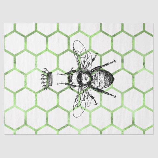 Papier Mousseline Tea Garden Bee Series Design 54 (Recto)