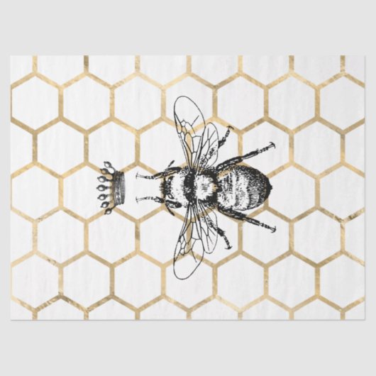 Papier Mousseline Tea Garden Bee Series Design 55 (Recto)